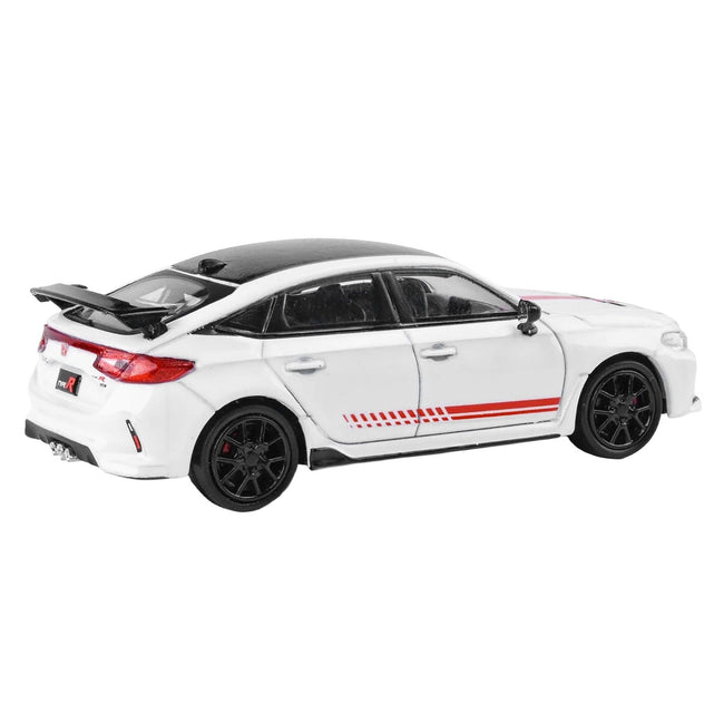 2025 Honda Civic Type R FL5 "Ultimate Edition" White with Red Stripes and Black Top 1/64 Diecast Model Car by Paragon-Paragon-ModelCars.com