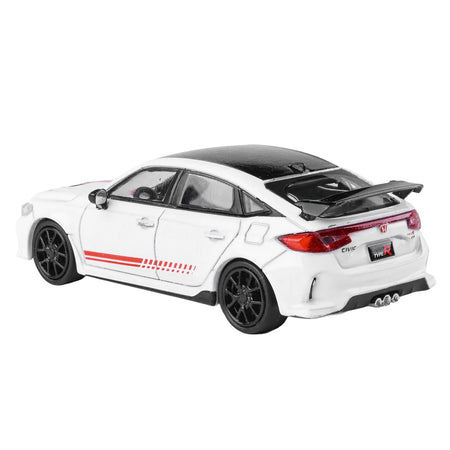 2025 Honda Civic Type R FL5 "Ultimate Edition" White with Red Stripes and Black Top 1/64 Diecast Model Car by Paragon-Paragon-ModelCars.com