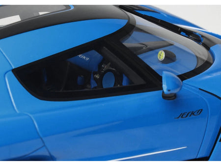 2025 Koenigsegg Jesko Blue Metallic with Black Stripes 1/18 Model Car by GT Spirit-GT Spirit-ModelCars.com