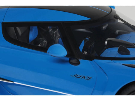 2025 Koenigsegg Jesko Blue Metallic with Black Stripes 1/18 Model Car by GT Spirit-GT Spirit-ModelCars.com