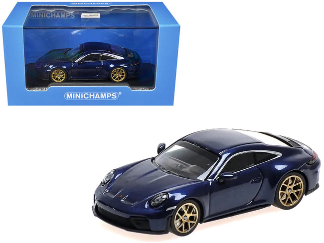 2025 Porsche 911 (992.2) GT3 Touring Blue Metallic Limited Edition to 240 pieces Worldwide 1/64 Diecast Model Car by Minichamps-Minichamps-ModelCars.com