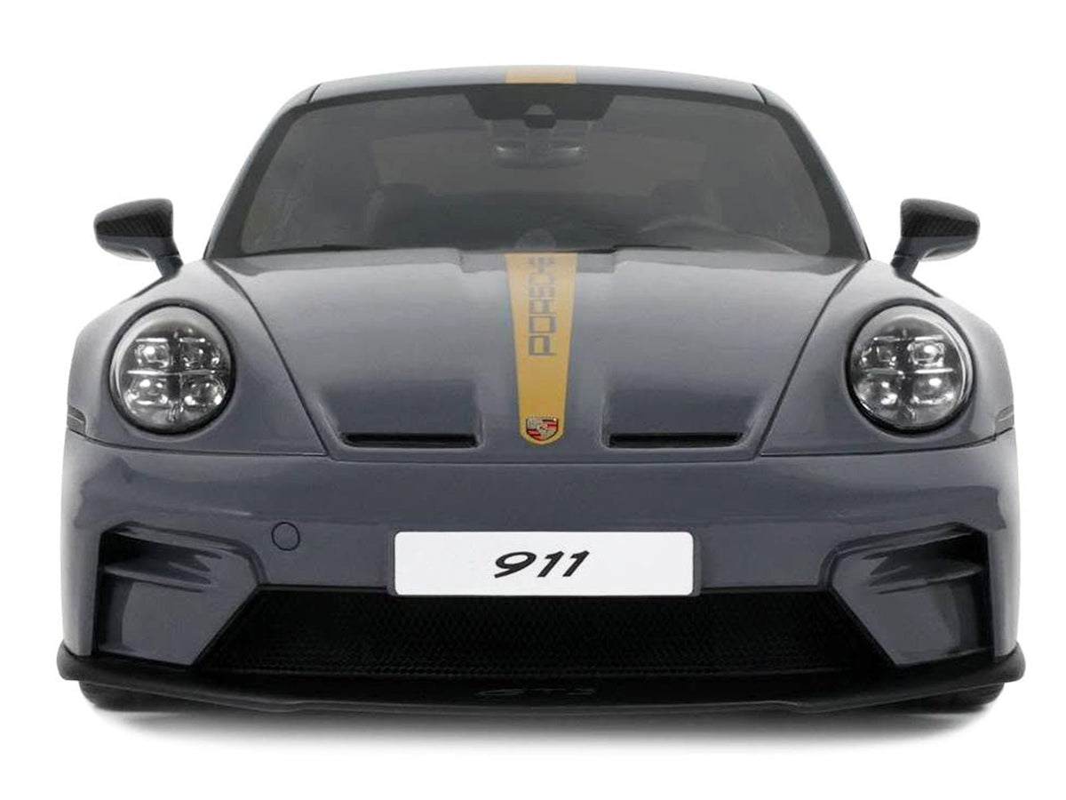 2025 Porsche 911 (992.2) GT3 Touring Gray with Gold Stripe 1/18 Model Car by GT Spirit-GT Spirit-ModelCars.com