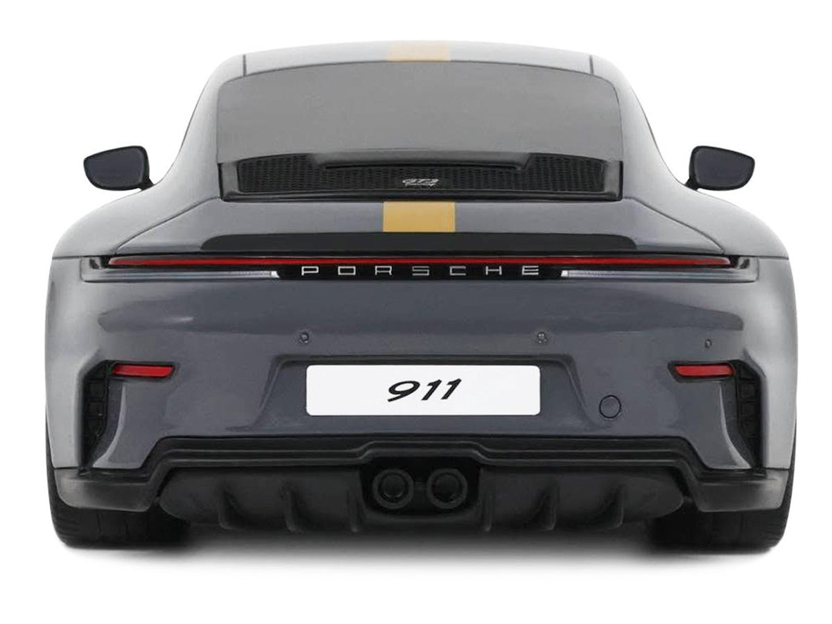 2025 Porsche 911 (992.2) GT3 Touring Gray with Gold Stripe 1/18 Model Car by GT Spirit-GT Spirit-ModelCars.com