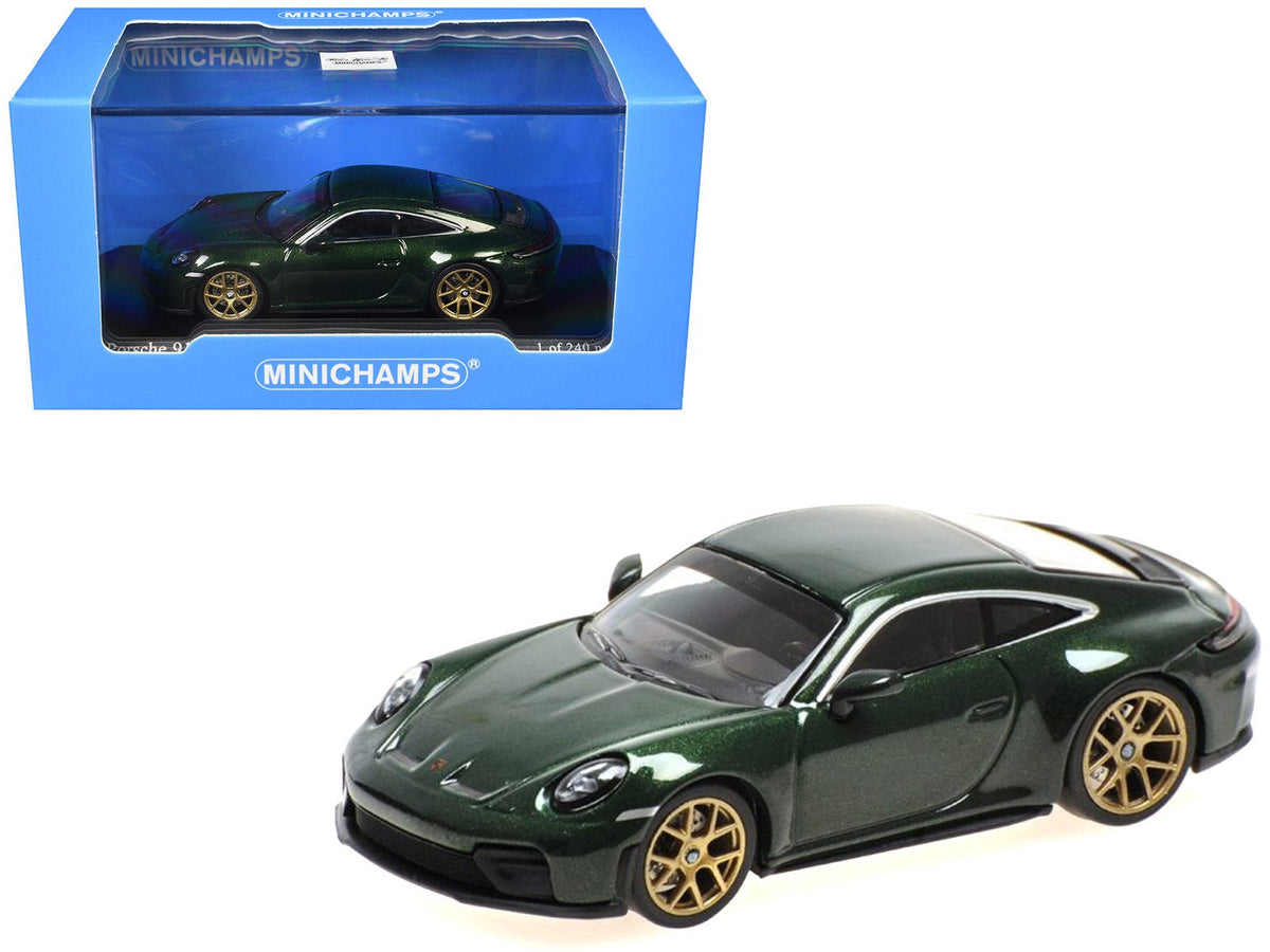 2025 Porsche 911 (992.2) GT3 Touring Green Metallic Limited Edition to 240 pieces Worldwide 1/64 Diecast Model Car by Minichamps-Minichamps-ModelCars.com