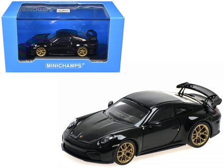 2025 Porsche 911 (992.2) GT3 Weissach Package Black with Carbon Stripe Limited Edition to 240 pieces Worldwide 1/64 Diecast Model Car by Minichamps-Minichamps-ModelCars.com