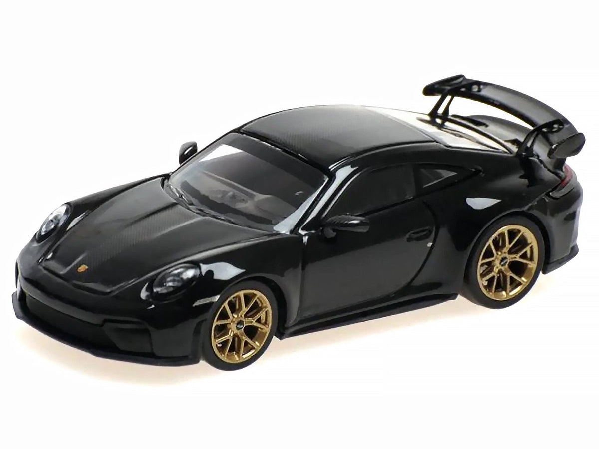 2025 Porsche 911 (992.2) GT3 Weissach Package Black with Carbon Stripe Limited Edition to 240 pieces Worldwide 1/64 Diecast Model Car by Minichamps-Minichamps-ModelCars.com