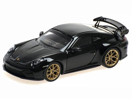 2025 Porsche 911 (992.2) GT3 Weissach Package Black with Carbon Stripe Limited Edition to 240 pieces Worldwide 1/64 Diecast Model Car by Minichamps-Minichamps-ModelCars.com