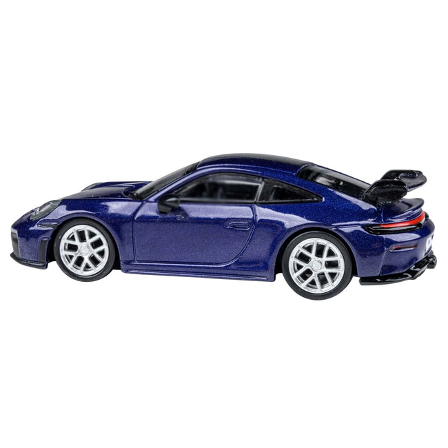 2025 Porsche 911 GT3 (992.2) Gentian Blue Metallic with Carbon Stripe 1/64 Diecast Model Car by Paragon-Paragon-ModelCars.com