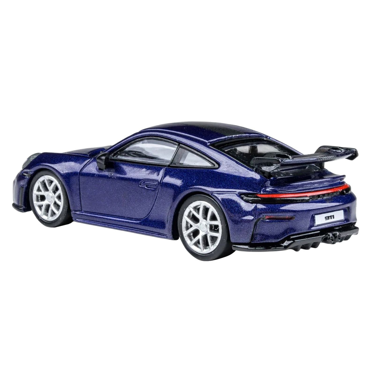2025 Porsche 911 GT3 (992.2) Gentian Blue Metallic with Carbon Stripe 1/64 Diecast Model Car by Paragon-Paragon-ModelCars.com