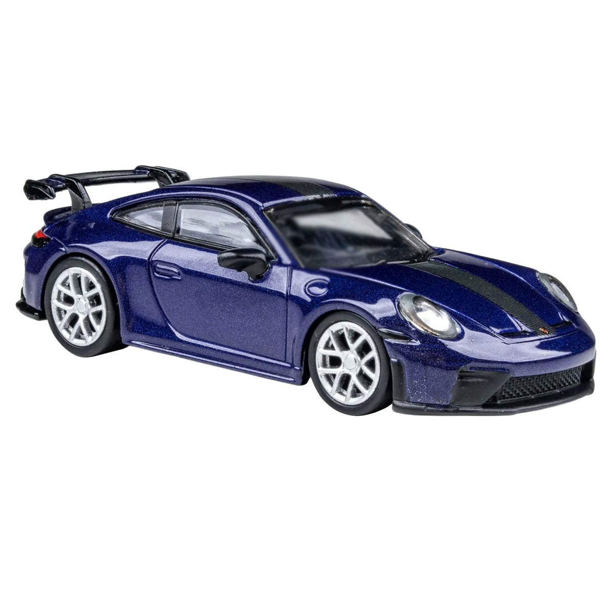 2025 Porsche 911 GT3 (992.2) Gentian Blue Metallic with Carbon Stripe 1/64 Diecast Model Car by Paragon-Paragon-ModelCars.com
