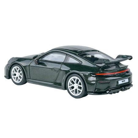 2025 Porsche 911 GT3 (992.2) Oak Green Metallic Neo with Carbon Stripe 1/64 Diecast Model Car by Paragon-Paragon-ModelCars.com