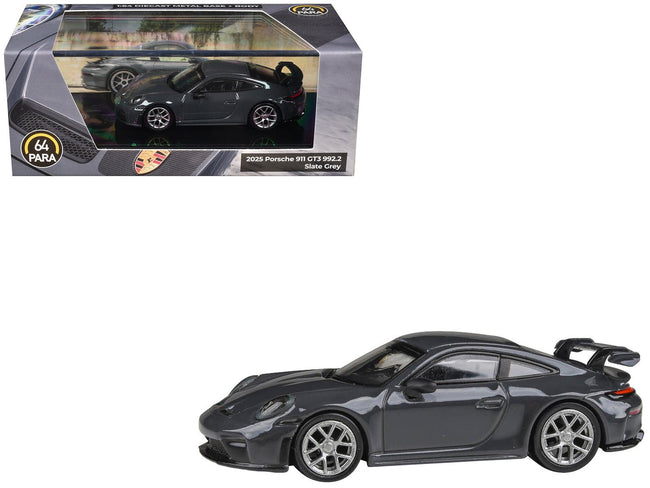 2025 Porsche 911 GT3 (992.2) Slate Gray 1/64 Diecast Model Car by Paragon Models-Paragon-ModelCars.com