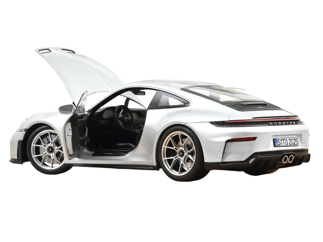 2025 Porsche 911 GT3 Touring GT Silver Metallic 1/18 Diecast Model Car by Norev-Norev-ModelCars.com