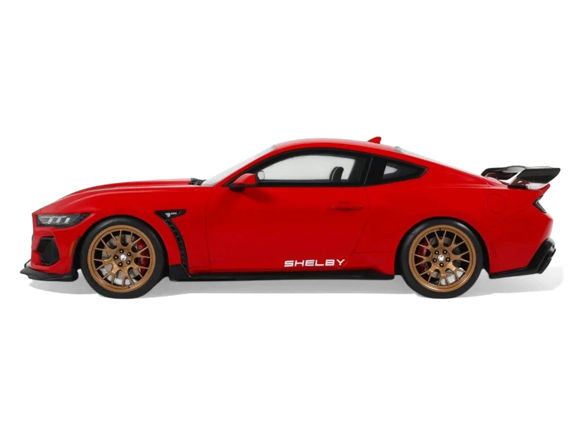 2025 Shelby Mustang Supersnake Race Red with White Stripes 1/18 Model Car by GT Spirit-GT Spirit-ModelCars.com