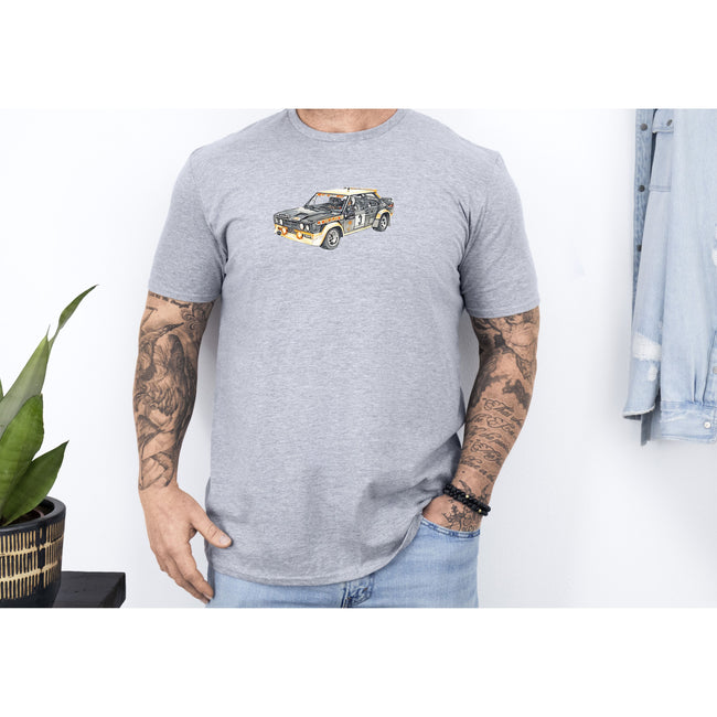 Sketch Art 1977 WRC Chamption - Abarth Rally Olio Fiat - Unisex T-Shirt