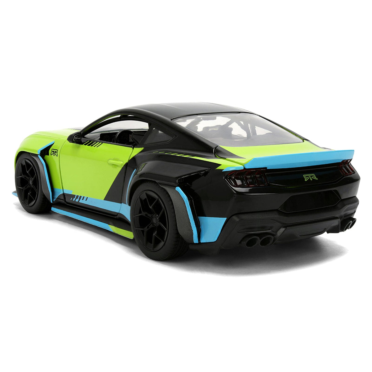 2026 Ford Mustang RTR Spec 5-D Lime Green with Black Top and Graphics "Hyper-Spec" Series 1/24 Diecast Model Car by Jada-Jada-ModelCars.com