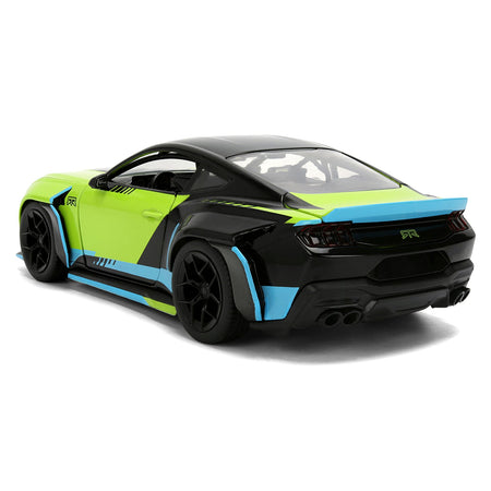 2026 Ford Mustang RTR Spec 5-D Lime Green with Black Top and Graphics "Hyper-Spec" Series 1/24 Diecast Model Car by Jada-Jada-ModelCars.com