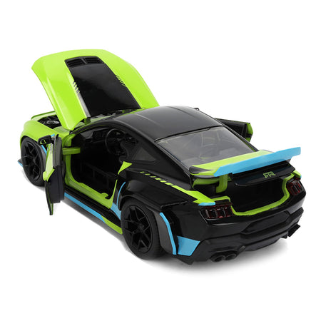 2026 Ford Mustang RTR Spec 5-D Lime Green with Black Top and Graphics "Hyper-Spec" Series 1/24 Diecast Model Car by Jada-Jada-ModelCars.com