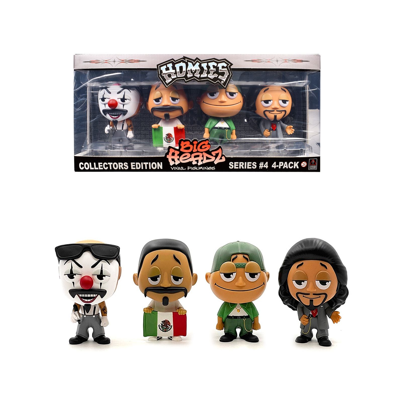 "Homies Big Headz" Series 4 Collector's Edition 4-Pack of Figures by Homies