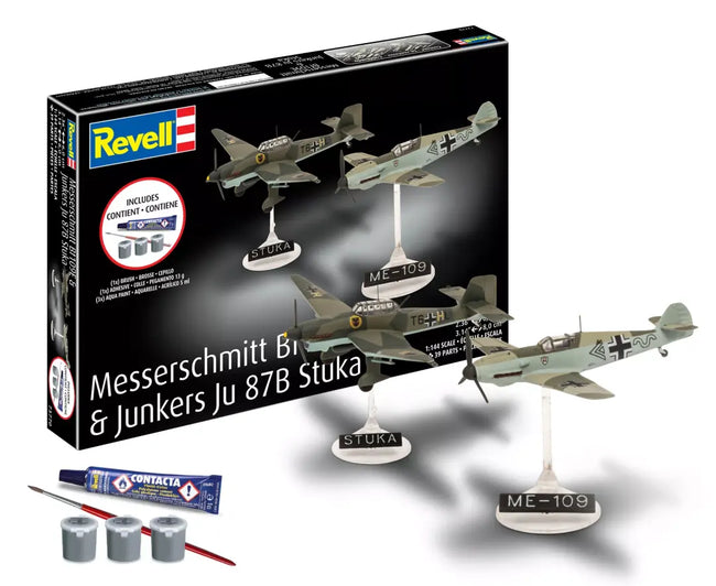 1/72 Revell Starter Kit Messerschmitt Bf109E & Ju87B Stuka