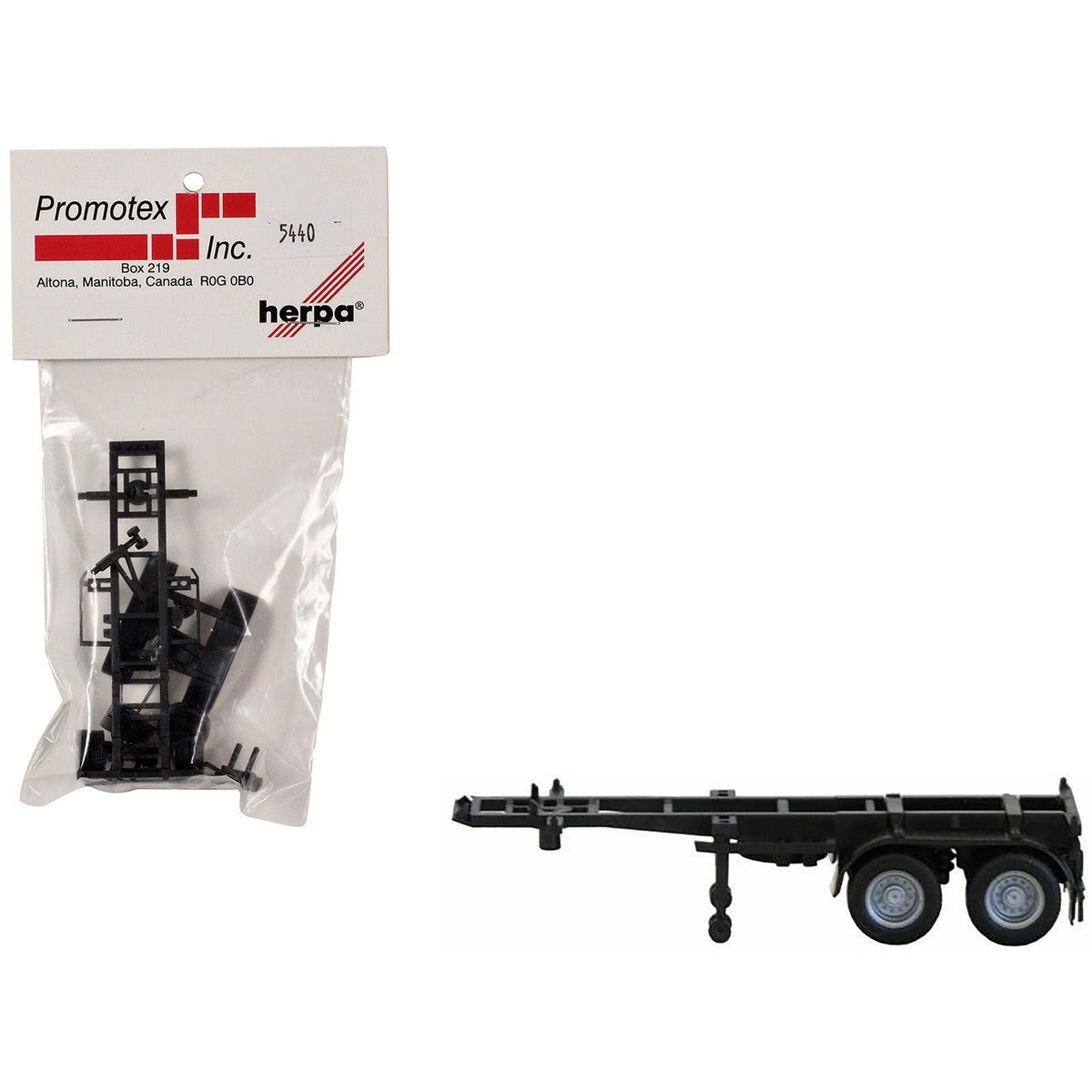 20ft Container Chassis 1/87 (HO) Plastic Model by Promotex-Promotex-ModelCars.com