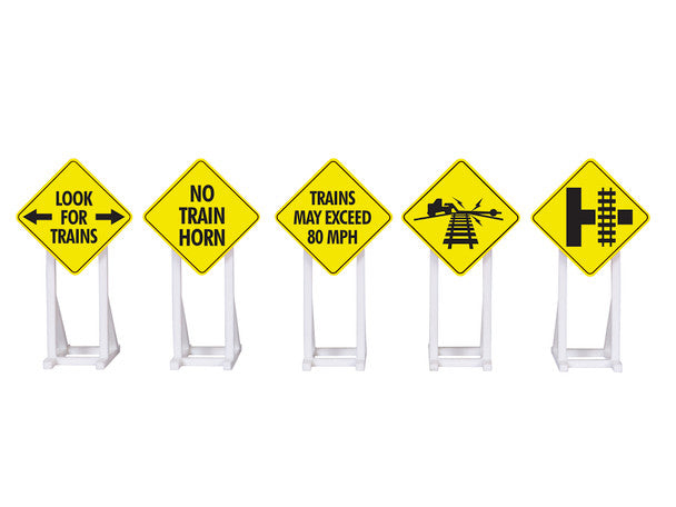 RAILROAD SIGNS 5PK            