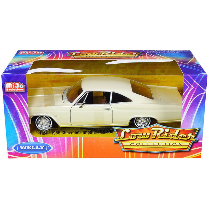 1965 Chevrolet Impala SS 396 Beige "Low Rider Collection" 1/24 Diecast Model Car by Welly