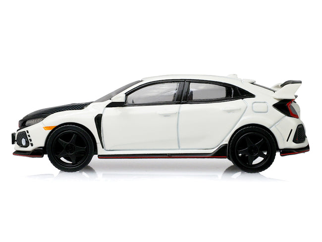 2018 Honda Civic Type-R (FK8) RHD (Right Hand Drive) Championship White with Carbon Hood "Tokyo Torque" Series 10 1/64 Diecast Model Car by Greenlight