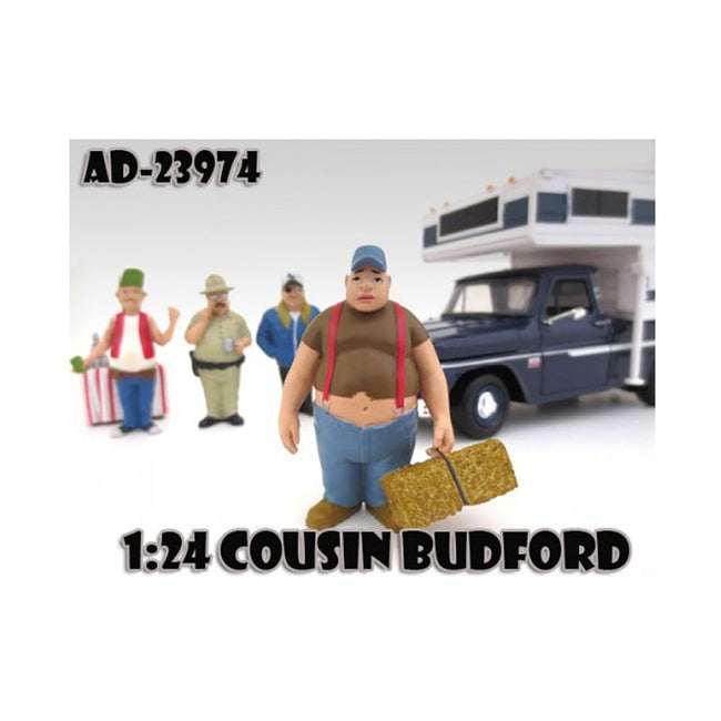 Cousin Budford "Trailer Park" Figure For 1:24 Scale Model Cars by American Diorama