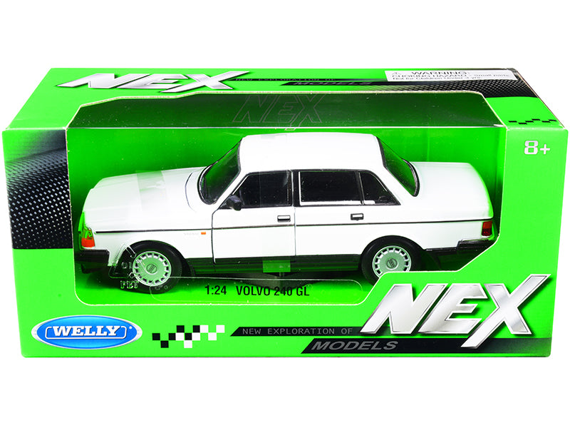 Volvo 240 GL White "NEX Models" 1/24 Diecast Model Car by Welly Diecast Welly