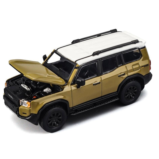 Toyota Land Cruiser 250 Sand with White Top 1/64 Diecast Model Car by Trends Hobby