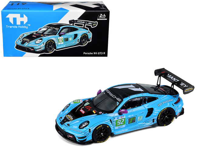 Porsche 911 GT3 R (992) #92 Ryan Hardwick - Richard Lietz - Riccardo Pera "Manthey 1st Phorm" LMGT3 Class Winner "24 Hours of Le Mans" (2025) 1/64 Diecast Model Car by Trends Hobby