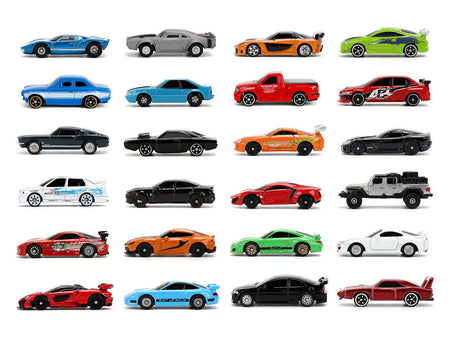 25 Years of Fast & Furious Advent Calendar Set of 24 Nano Cars "Nano Hollywood Rides" Series Diecast Model Cars by Jada-Jada-ModelCars.com