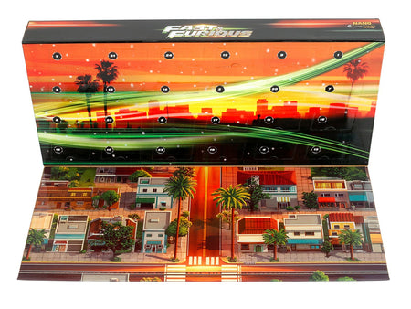 25 Years of Fast & Furious Advent Calendar Set of 24 Nano Cars "Nano Hollywood Rides" Series Diecast Model Cars by Jada-Jada-ModelCars.com