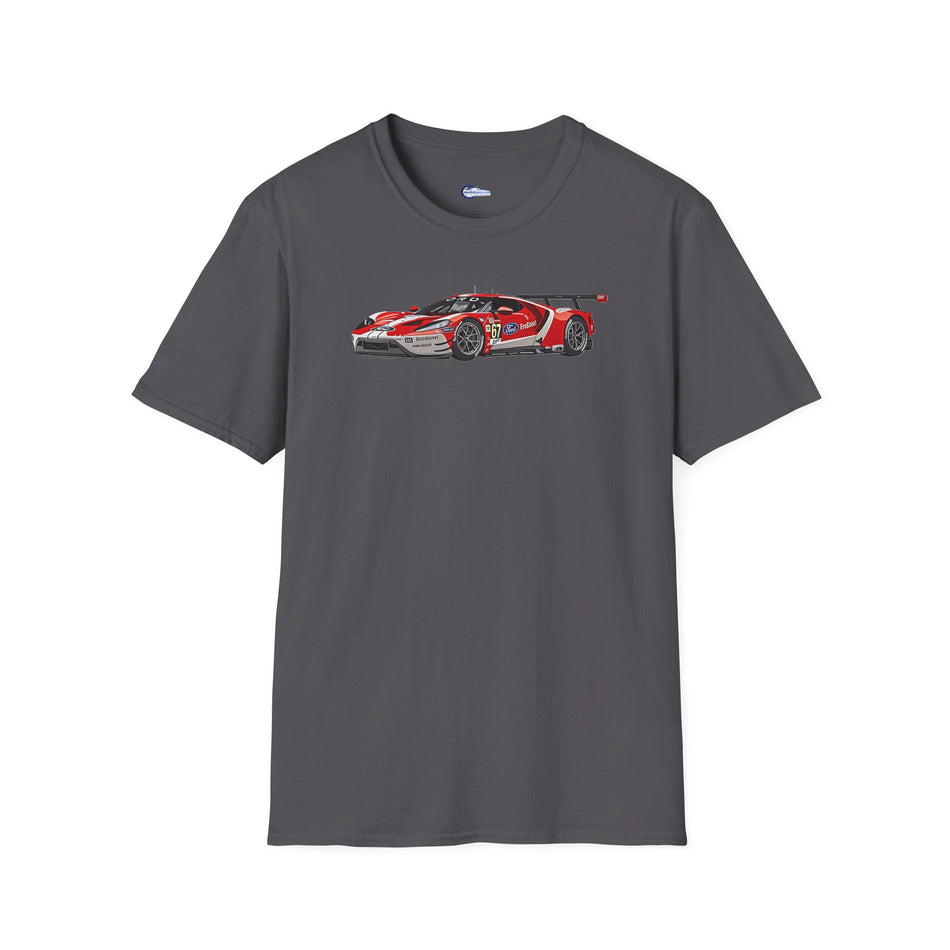 Modern Vector Art 24 Hours of Le Mans (2019) Ford GT #67 Harry Tincknell - Andy Priaulx - Jonathan Bomarito -  Unisex T-Shirt - Racing Enthusiast Apparel