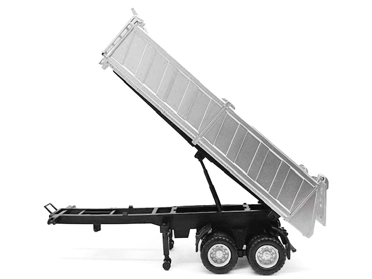 26ft Gravel Trailer Silver 1/87 (HO) Plastic Model by Promotex-Promotex-ModelCars.com
