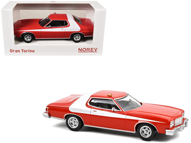 1975 Ford Gran Torino Red with White Graphics 1/43 Diecast Model Car by Norev