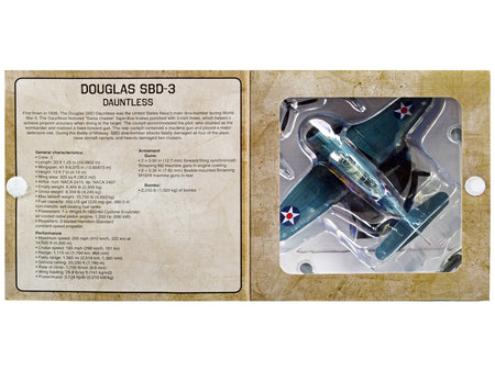Douglass SBD-3 Dauntless Bomber Plane (United States Navy 1938) 1/72 Diecast Model by Warbirds of WWII - view 5