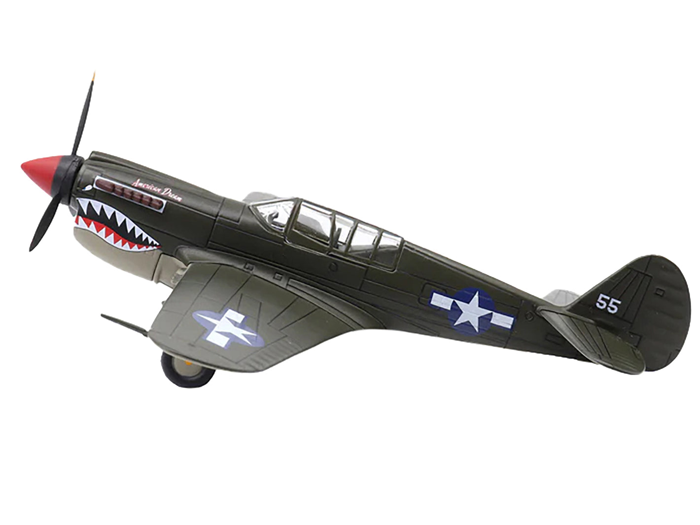 Curtiss P-40N Warhawk Fighter Aircraft "American Dream National Warplane Museum" United States Army Air Forces 1/72 Diecast Model by Militaria Die Cast