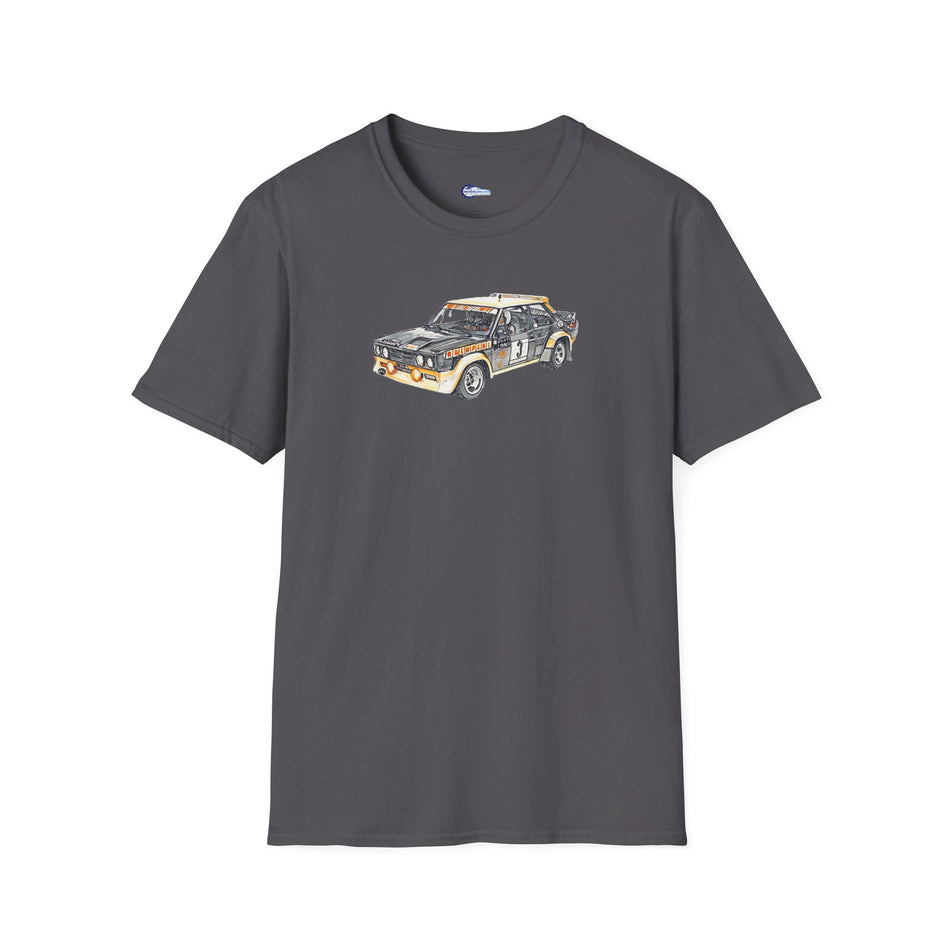 Sketch Art 1977 WRC Chamption - Abarth Rally Olio Fiat - Unisex T-Shirt