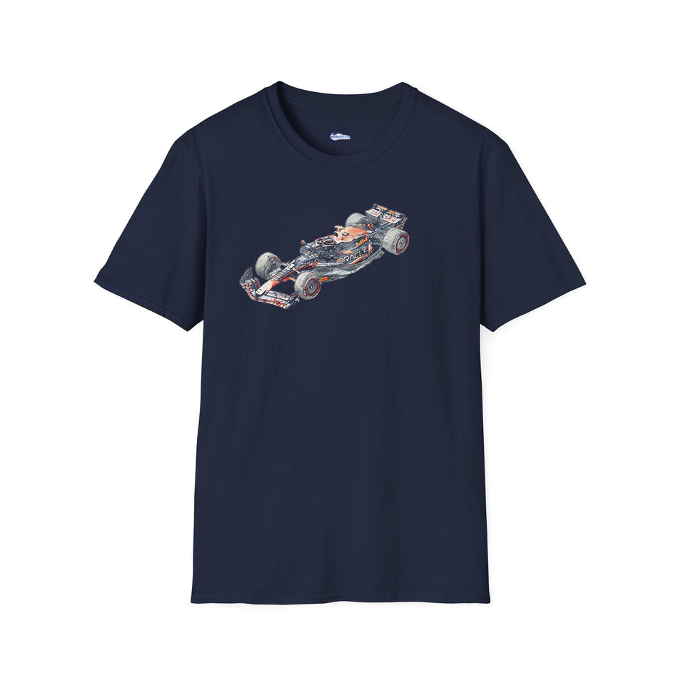 Sketch - Art - T-Shirt Red Bull Racing Inspired RB19 #1 Max Verstappen Oracle Formula One F1 United States GP 2023