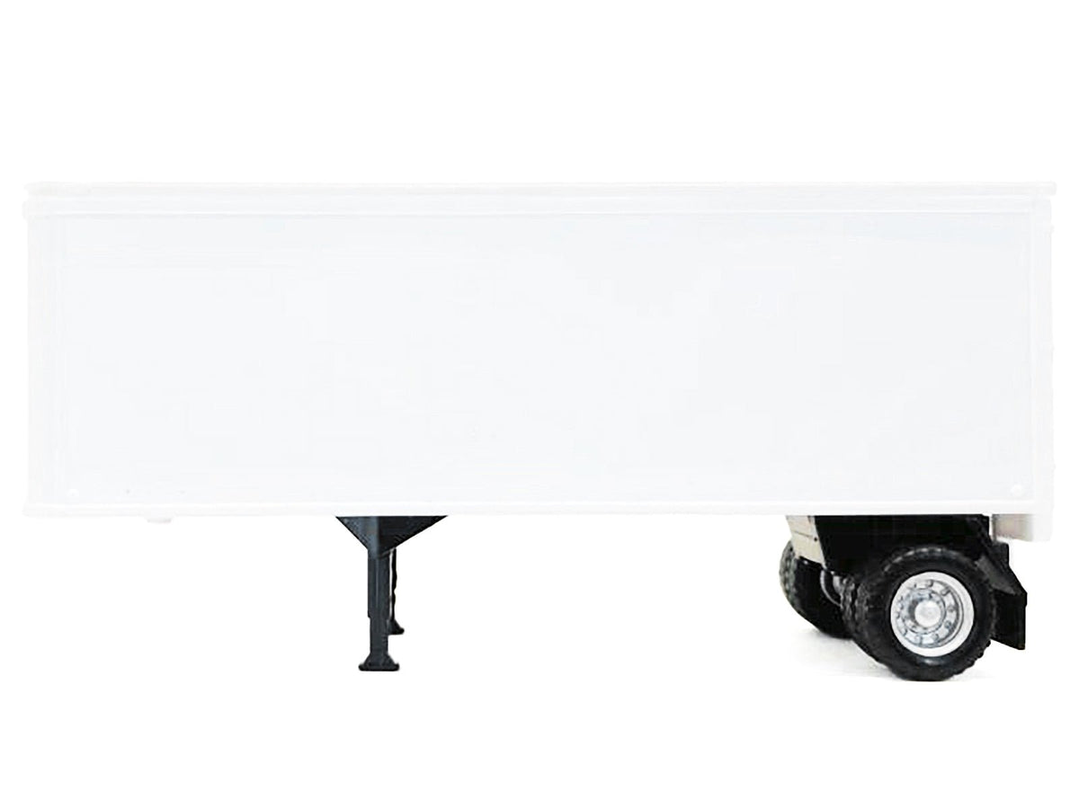 27ft Single-Axle Trailer (No Converter Dolly) White 1/87 (HO) Plastic Model by Promotex-Promotex-ModelCars.com