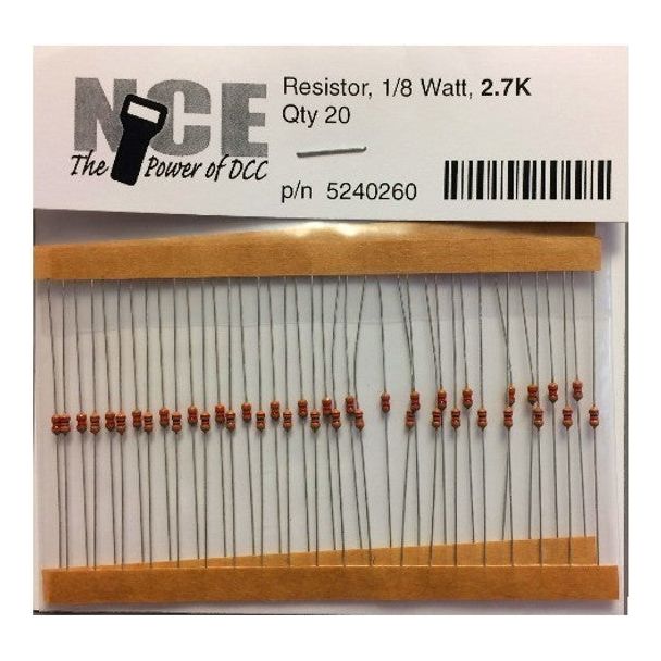 2.7KX20 2700 OHM 20 QTY - NCE - ModelCars.com