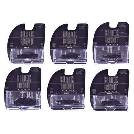 "Black Bandit" 6 piece Set Series 30 1/64 Diecast Model Cars by Greenlight