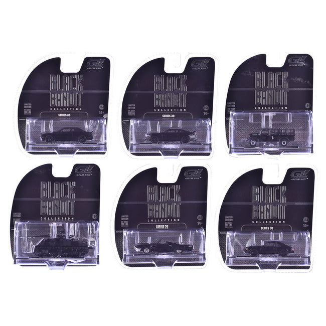 "Black Bandit" 6 piece Set Series 30 1/64 Diecast Model Cars by Greenlight
