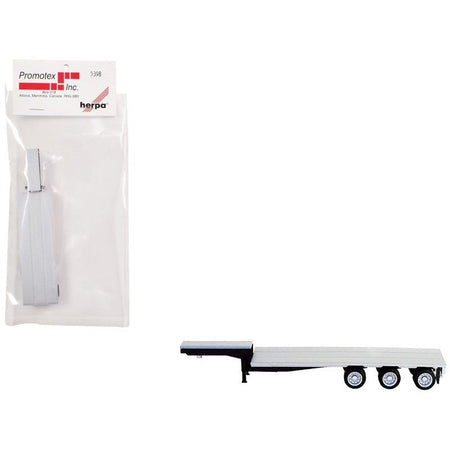 28ft Tri - Axle Hay Float Trailer Silver Top 1/87 (HO) Plastic Model by Promotex - Promotex - ModelCars.com