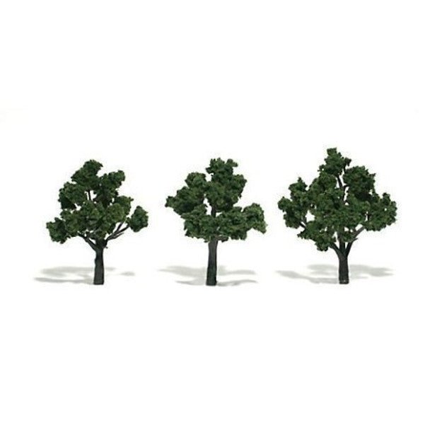 3" - 4" MEDIUM GREEN TREES - WOODLAND SCENICS - ModelCars.com