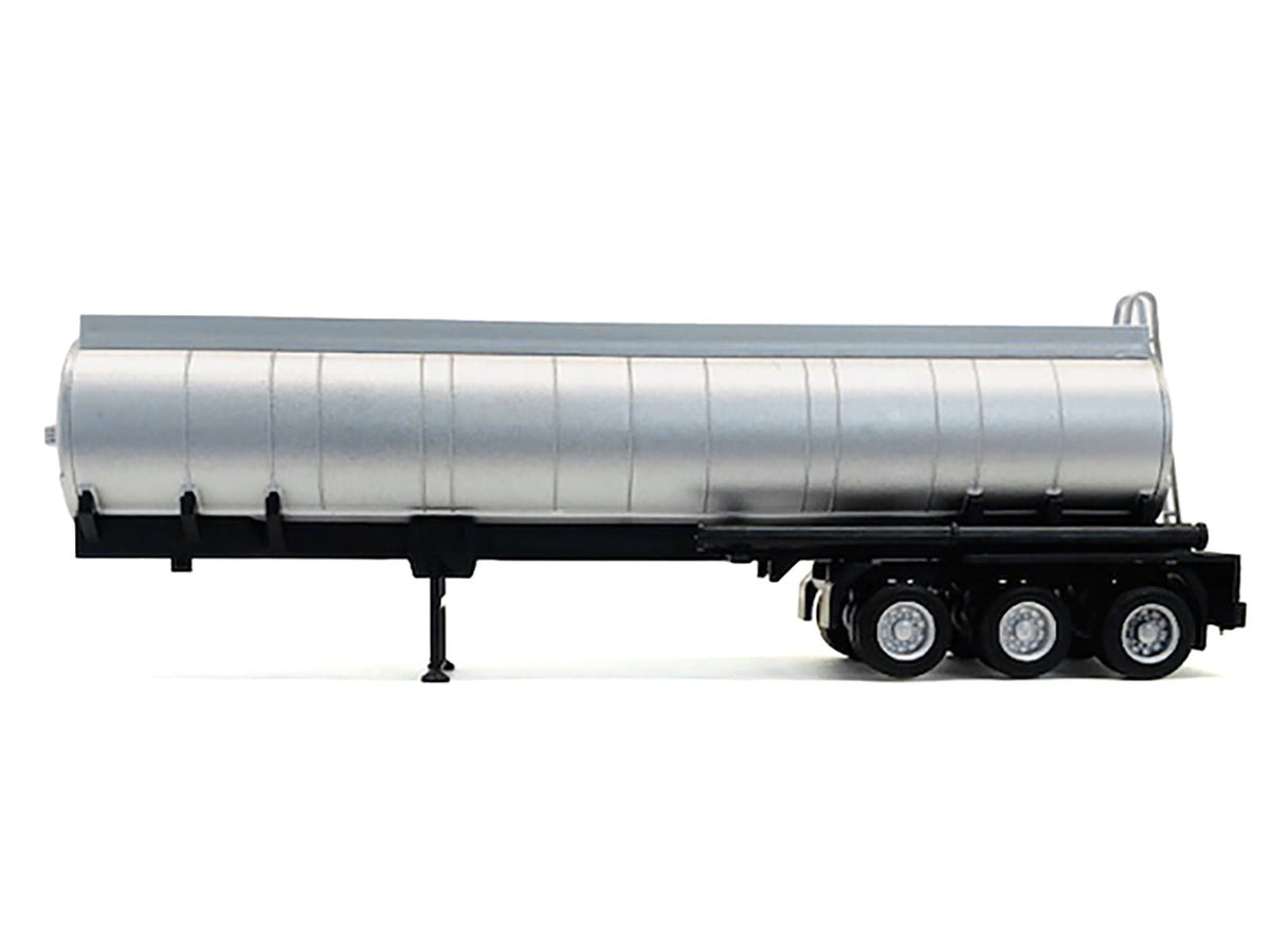 3-Axle Chemical Tanker Trailer Silver 1/87 (HO) Plastic Model by Promotex-Promotex-ModelCars.com
