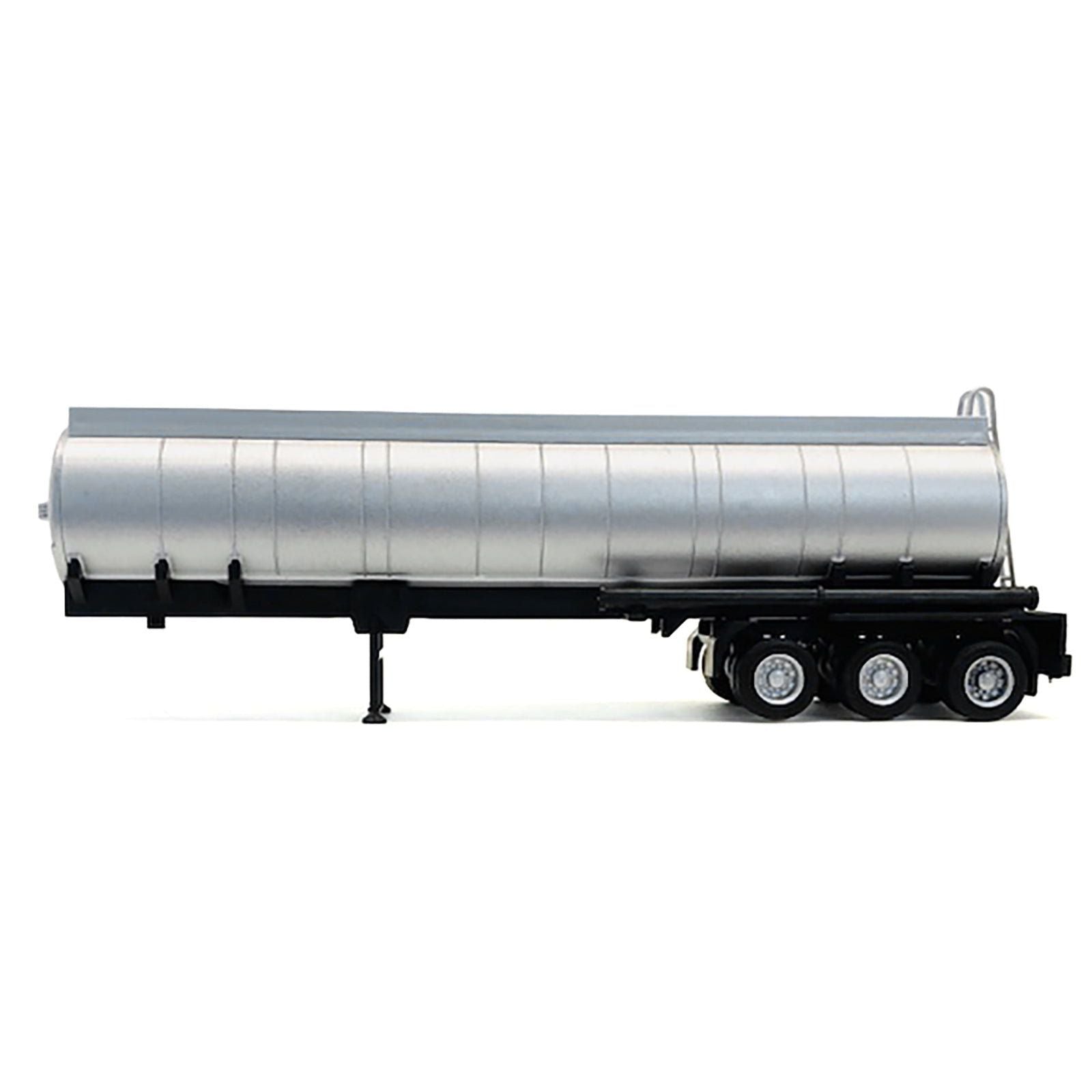 3 - Axle Chemical Tanker Trailer Silver 1/87 (HO) Plastic Model by Promotex - Promotex - ModelCars.com