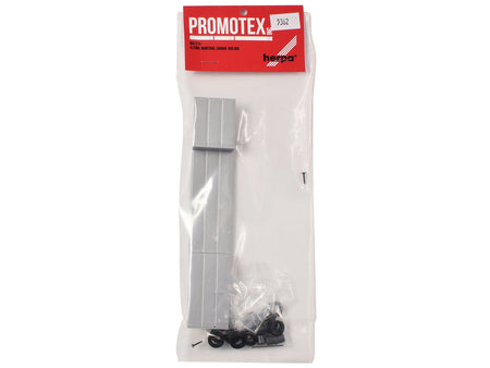 3-Axle Double-Drop Flatbed Trailer Silver Top 1/87 (HO) Plastic Model by Promotex-Promotex-ModelCars.com